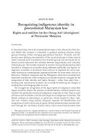 European public prosecutor, prosecution competences, accountability, european union, criminal justice. Pdf Recognizing Indigenous Identity In Postcolonial Malaysian Law Rights And Realities For The Orang Asli Aborigines Of Peninsular Malaysia Alice Nah Academia Edu