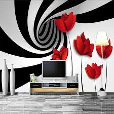 Black And White Wall Painting Flowers Black White Striped 3d Abstract Art Wall Painting Mural Living Room Tv Background Modern Cus Wall Painting Living Room Space Wall Painting Geometric Wall Paint