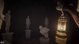 In order to complete them, you have to find four small lyres scattered across the map, play them, remember the melodies, then go to the big lyre and repeat them. Found This Random Cave With These Weird Statues In It They Have Buttons On Them I Tried Pushing Them All But Nothing Happens Is There A Certain Pattern That Has To Be