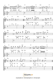Ben Yoruldum Hayat Nota Tab Gitaregitim Net Notalara Dokulmus Muzik Muzik Notalari Hayat