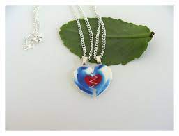 Legend Of Zelda Inspired Heart Piece Best Friend Necklace Set Retro Game Sprite Jewelry Ocarina Friend Necklaces Necklace Geeky Wedding