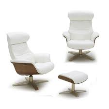 Great savings & free delivery / collection on many items. Karma White Leather Wood Recliner Accent Chair