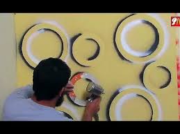 بقطعه كرتون وزجاجه سبراى إصنع بنفسك في المنزل أجمل ديكور دوائر ثرى دى youtube 3d wall painting wall painting decor wall patterns