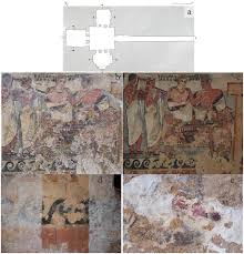 Inspired by the paintings of cy twombly, this wall mural was created to conjure a hand painting applied directly to a frescoed wall. A Role For Microbial Selection In Frescoes Deterioration In Tomba Degli Scudi In Tarquinia Italy Scientific Reports