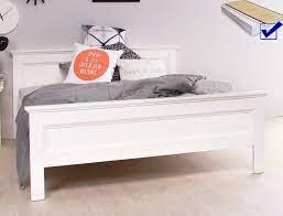 Große auswahl an betten im landhausstil wie boxspringbetten & massivholzbetten ✓ schlafzimmermöbel im landhausstil in kiefer & weiß ✓ gratis lieferung ab 50 €. Expendio Bett Landstrom 62 Landhausstil Weiss Bett 140x200 Cm Inkl Lattenrost Und Taschenfederkernmatratze Online Kaufen Otto