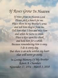 Memory Of Brother Sympathy Gifts In Memory Condolence Gift Etsy Sympathy Poems Sympathy Gifts Personalized Sympathy Gifts