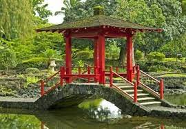 Stone Bridge In The Japanese Garden Hilo Hawaii Japanese Garden Design Japan Garden Japanese Gate