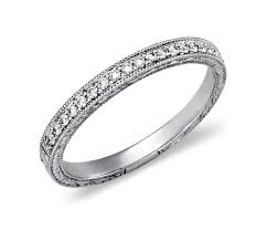 Get it as soon as thu, jul 29. Hand Engraved Micropave Diamond Ring In 14k White Gold 1 8 Ct Tw Blue Nile