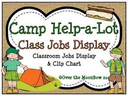 camp help a lot classroom jobs display clip chart