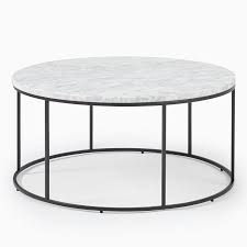 This design helps to create a supremely sturdy coffee table that you will enjoy for years to come. Streamline Round Coffee Table Marble Antique Bronze West Elm Havenly