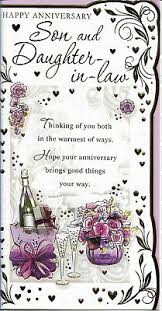 Welcome, all of you to the post of unique wedding / marriage anniversary gift by year online. Anniversary Son Daughter In Law Happy Anniversary Greeting Card 1 75 Picclick Uk
