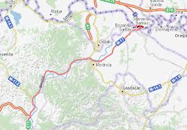Tv modriča, bosnia and herzegovina. Michelin Landkarte Modrica Stadtplan Modrica Viamichelin