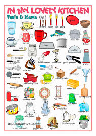 Haz clic para aprender estos verbos con tarjetas de aprendizaje. Los Nombres De Los Utensilios De Cocina En Ingles