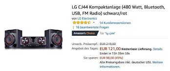 Lg Cj44 Kompaktanlage Fur 121 00 Statt 182 99 Https Www Billigerfinder De Elektronik Und Foto 1526538494638 Lg Cj44 Kompakta Anlage Elektronik Radios