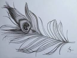 Mark your eyes with two small circles. Feather Pencil Beautiful Peacock Drawing Novocom Top