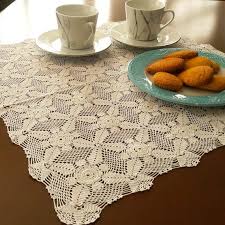 Square Table Runner Hand Crochet Table Cover Placemats White Coffee Tablecloth Doilies Lace Table Runner For English Home Decor Gift For Mom Dantel