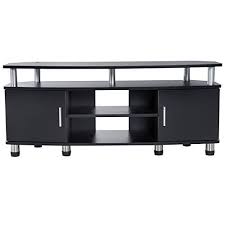 Homcom Meuble Banc Tv Design Contemporain Multi Rangements 2 Portes Niche Centrale Etagere Grand Plateau 120l X 40l Design Contemporain Tv Design Meuble Banc