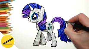 Start off with a pencil sketch. How To Draw My Little Pony Rarity Step By Step Easy Youtube