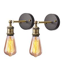 Chandeliers, bathroom lighting, pendants, ceiling lights Industrial Wall Light 2 Pack Licperron E26 Vintage Wall Sconce Lamp Fitting Fixtures With E27 Lamp Holder For Restaurant Bar Hotel Coffee Shop Decoration Buy Online In Antigua And Barbuda At Antigua Desertcart Com