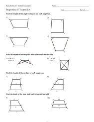 These problems introduce a side length, so that you can. 6 Properties Of Trapezoids Kuta Software