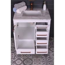 grove 30 inch white bathroom vanity