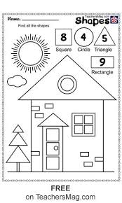 House Shapes Worksheet For Preschoolers Shapes Worksheets Shapes Worksheet Kindergarten Shape Worksheets For Preschool