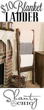 Diy Blanket Ladder Easy And Inexpensive Wooden Blanket Ladder Diy Home Decor Diy Furniture
