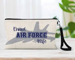 Air Force Stars Makeup Bag Personalized Natural Linen Tech - Etsy