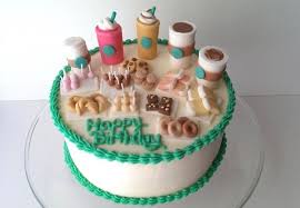 Starbucks Pink Drink Birthday Cake Starbucks Birthday Cake With Tiny Cups Of Coffee And Pastries Starbucks Cake Starbucks Birthday Cake