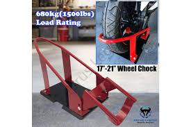 Motorcycle front wheel chock for trailer. Dick Smith 17 21 Motorcycle Front Wheel Chock Trailer Stand Vehicle Parts Accessories Motorcycle Accessories Ramps Towing Wheel Chocks