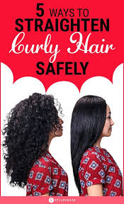 See full list on wikihow.com 5 Methods To Straighten Your Curly Hair Curly Hair Styles Straightening Curly Hair Straighten Hair Without Heat