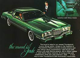 1975 Ford Thunderbird Jade Edition Ad Ford Thunderbird Automobile Advertising Classic Cars