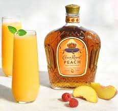 Ingredients 1 2 Oz Crown Royal Peach 1 2 Oz Orange Juice 4 Oz Champagne 1 Mint Sprig Directions Add Peach Drinks Alcohol Drink Recipes Drinks Alcohol Recipes