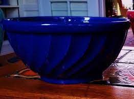 Garden City Pottery Swirl 18 Mixing Bowl Htf In Cobalt Blue Garden City Pottery Pottery Garden City