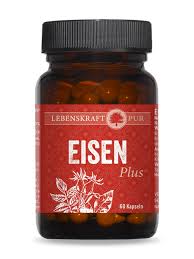 Sie finden bei uns eine liste mit eisenreichen lebensmitteln, mit lebensmitteln ein eisenmangel lässt sich durch natürliche und vegane nahrungsergänzungsmittel wie chlorella beheben. Eisen Plus 60 Kapseln Im Braunglas Lebenskraftpur