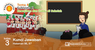 Pada bagian tema 5 subtema 1, yang di pelajari adalah temanya tentang keadaan cuaca. Kunci Jawaban Buku Tematik Kelas 3 Tema 4 Peranti Guru