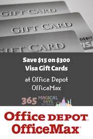 Visa gift card deals 2019. Save On Visa Gift Cards At Officemax 365 Magical Days Of Travel Visa Debit Card Office Max Gift Card