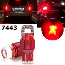 2x Red Strobe Led Flashing Blinking Brake Light 7443 7440 Tail Stop Parking Bulb Ebay