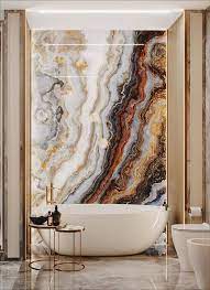 Geometric tile covers the floor in this beautiful bathroom, creating a globally inspired space. 20 Amazing Luxury Bathroom Modern Bathroom 2021 In 2021 Luxury Bathroom Modern Luxury Bathroom Modern Bathroom