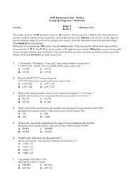 Soalan Matematik Tahun 1 Kssr 2015 Ahmad Marogi