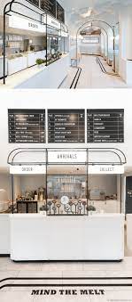 The Milk Train Ice Cream Cafe Was Inspired By British Trains And Their Stations Modern Cafe Restaurant Interior Design Coffee Shops Interior