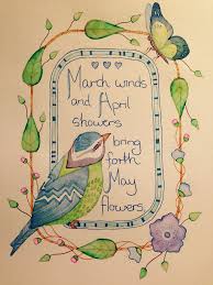 August brings the sheaves of corn, then the harvest home is borne. Untitled Book Illustration April Showers Illustration