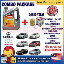 Maybe you would like to learn more about one of these? Original Toyota 5w30 Sn Cf Semi Synthetic Engine Oil 4l Vios Camry Altis 5w 30 Minyak Hitam Combo Oil Filter Shopee Malaysia
