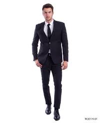 New Vitto Black 2 Piece Modern Fit Suit – Formalwear Outlet