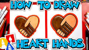 The time you spend watching cute dogs will heal your heart. How To Draw Heart Hands Be Kind To Everyone Art For Kids Hub