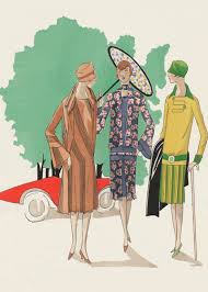 Three French Jazz Age Dresses 1920s Fashion Art Prints Fashion Art Prints Art Deco Clothing 1920s Fashion
