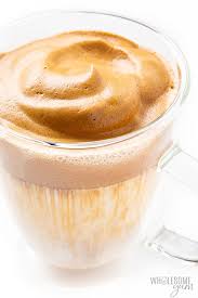 I'm not a milk drinker, but i have this frothy mixture ready made in my refrigerator in a glass mason jar all the time. Keto Whipped Dalgona Coffee Recipe Wholesome Yum