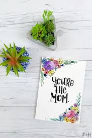 By keeping the printed salutation short and sweet, you can write your own meaningful message on the inside. Easy Step By Step Watercolor Mother S Day Card Fox Hazel Flower Birthday Cards Birthday Card Design Diy Birthday Cards Diy