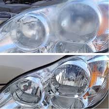 Hazy car headlights are not good news. Headlight Restoration
