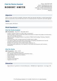 For help with your resume, check out our extensive chef de partie resume samples. Ex5lvw Eikz4sm